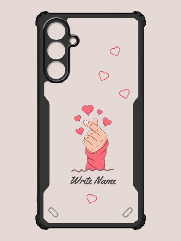 Custom Galaxy M15 5G Custom Hybrid Mobile Phone Case With Lovely Floating Hearts Design