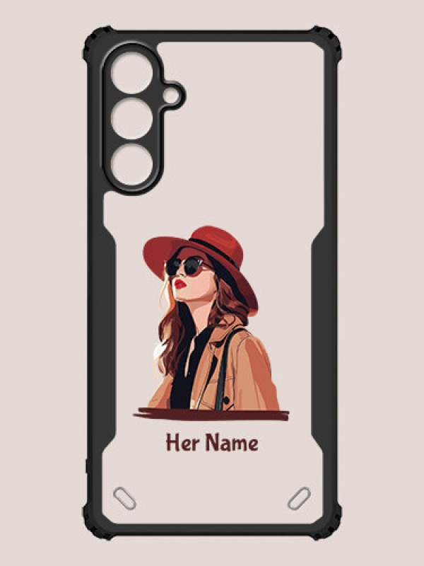 Custom Galaxy M15 5G Custom Hybrid Mobile Phone Case With Independent Woman Design