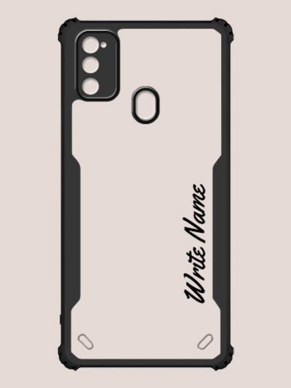 Custom Galaxy M21 Custom Hybrid Mobile Phone Case With Simple Text Design