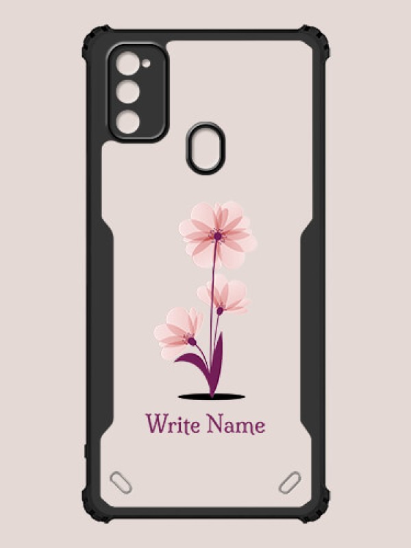 Custom Galaxy M21 Custom Hybrid Mobile Phone Case With Flower Design