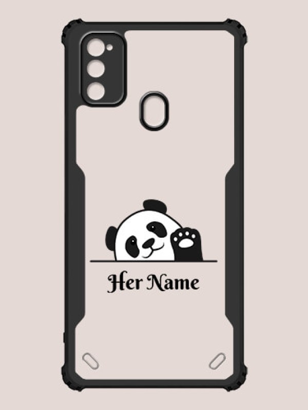Custom Galaxy M21 Custom Hybrid Mobile Phone Case With Cute Baby Panda Design