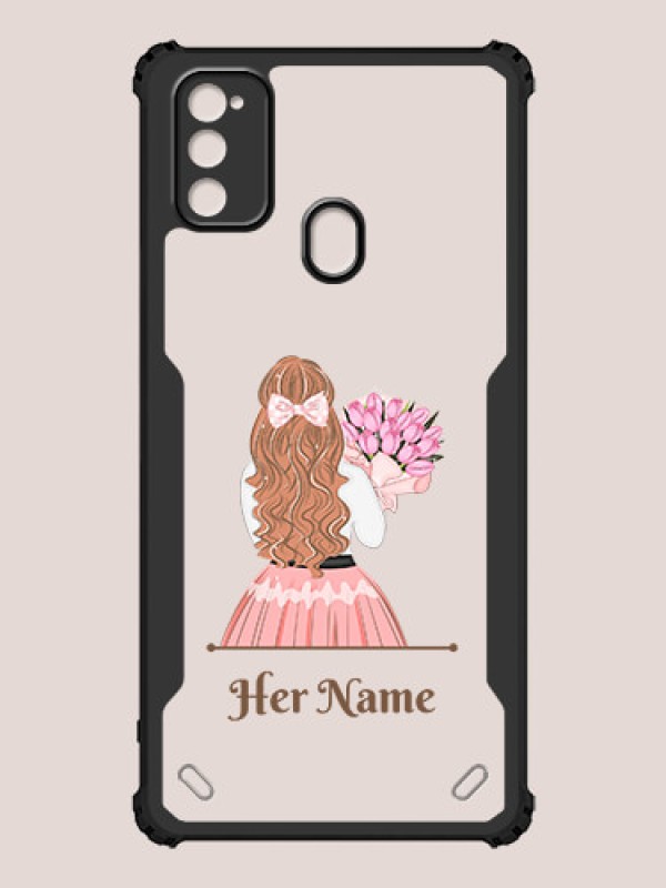 Custom Galaxy M21 Custom Hybrid Mobile Phone Case With Beautiful Woman Design