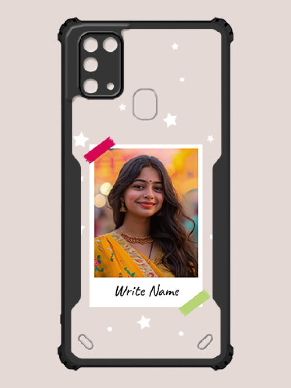 Custom Galaxy M31 Prime Edition Custom Hybrid Mobile Phone Case With Polaroid Picture Style Design