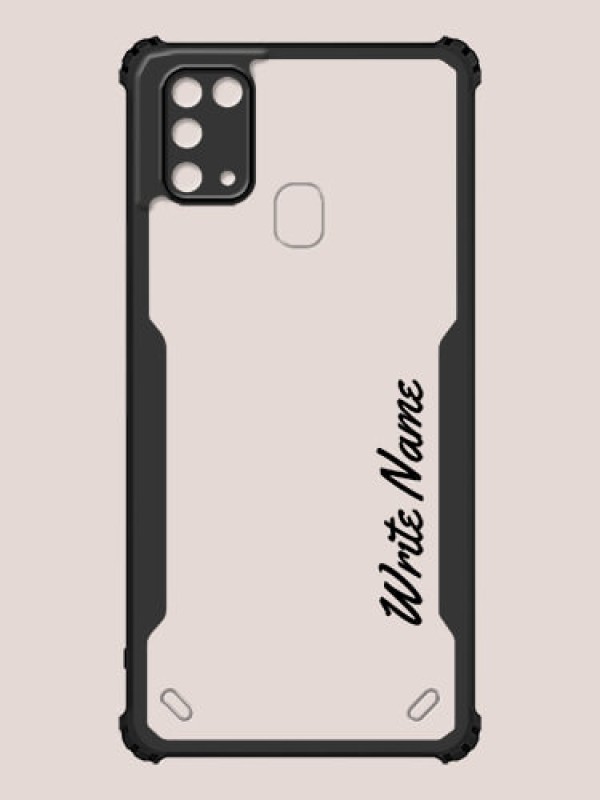 Custom Galaxy M31 Prime Edition Custom Hybrid Mobile Phone Case With Simple Text Design