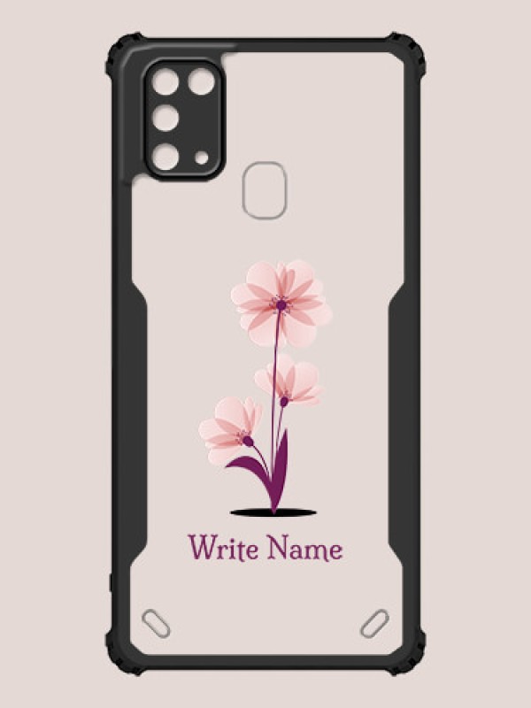 Custom Galaxy M31 Prime Edition Custom Hybrid Mobile Phone Case With Flower Design