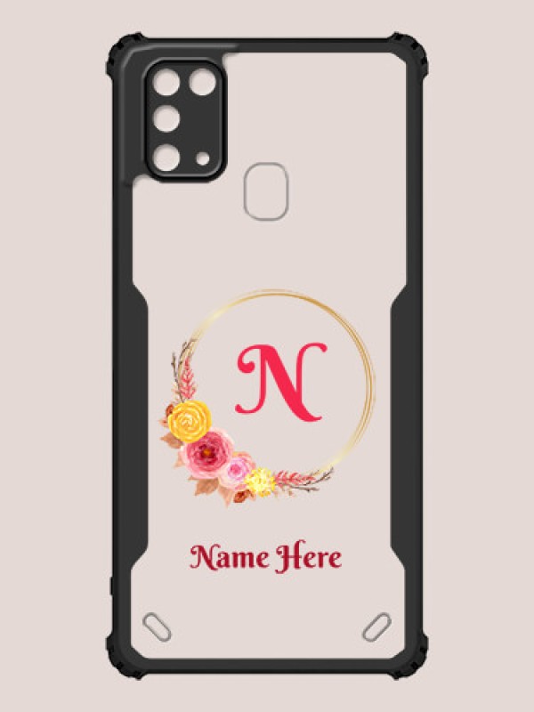 Custom Galaxy M31 Prime Edition Custom Hybrid Mobile Phone Case With Wreath Themed Design
