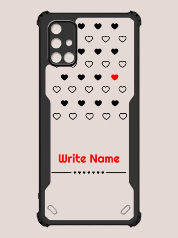 Custom Galaxy M31s Custom Hybrid Mobile Phone Case With Heart Themed Design