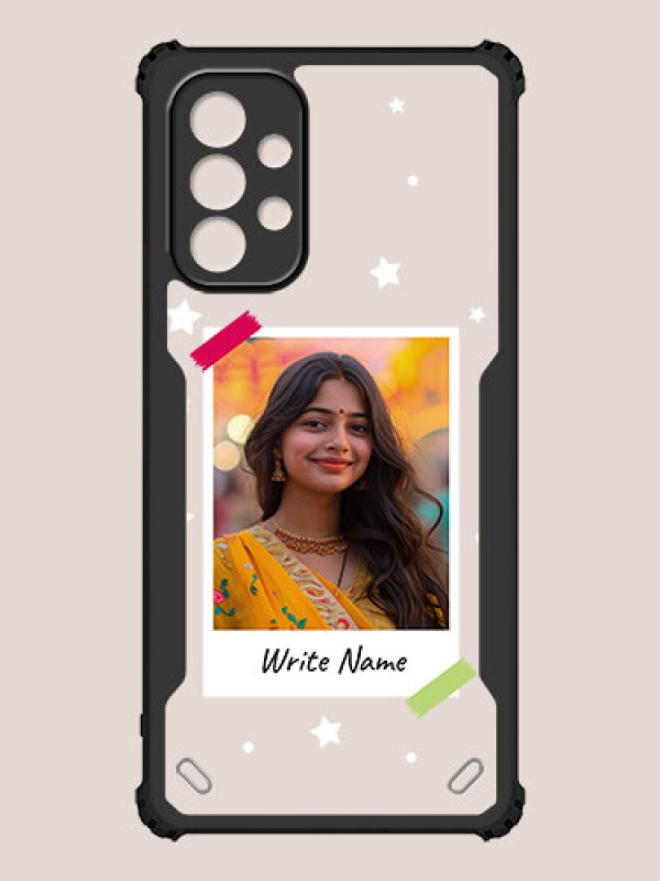 Custom Galaxy M32 5G Custom Hybrid Mobile Phone Case With Polaroid Picture Style Design