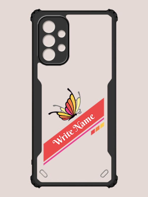 Custom Galaxy M32 5G Custom Hybrid Mobile Phone Case With Colorful Butterfly Design