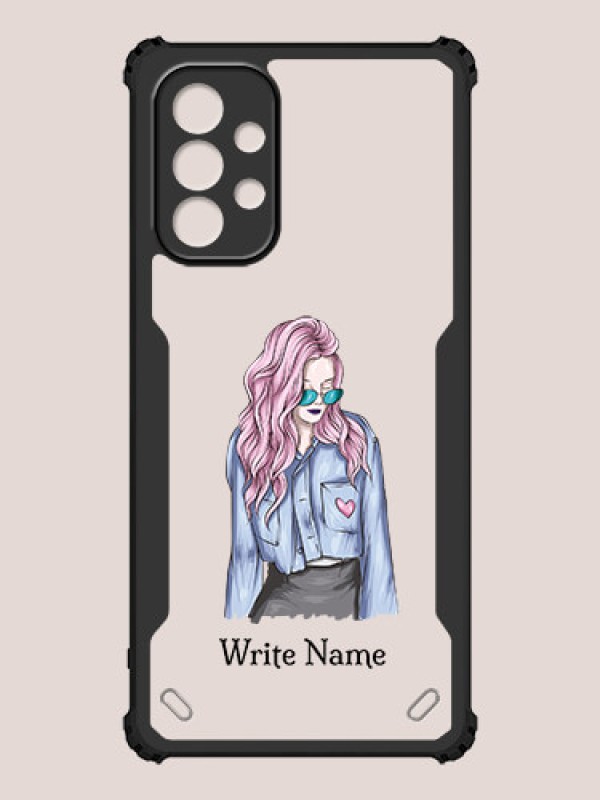 Custom Galaxy M32 5G Custom Hybrid Mobile Phone Case With Cool Girl Design