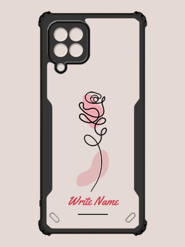Custom Galaxy M32 Custom Hybrid Mobile Phone Case With Rose Flower Design