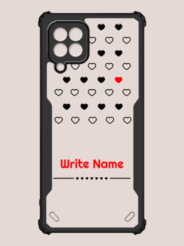 Custom Galaxy M32 Custom Hybrid Mobile Phone Case With Heart Themed Design