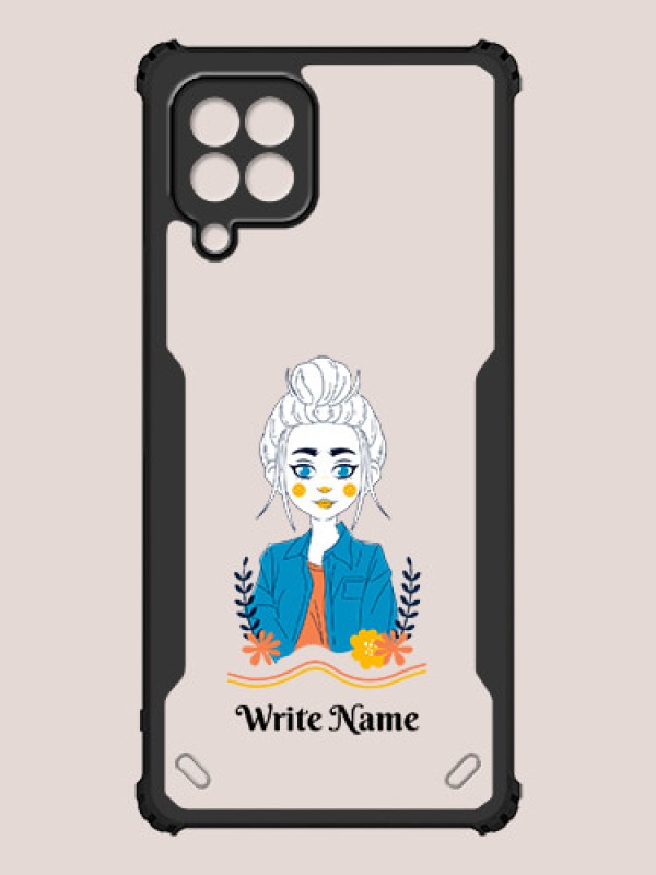 Custom Galaxy M32 Custom Hybrid Mobile Phone Case With Cute Cartoon Girl Design