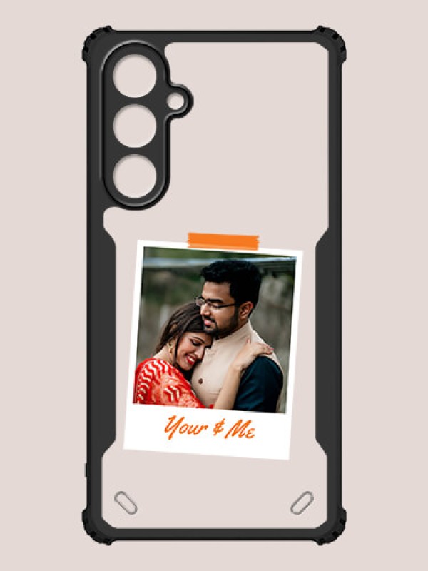 Custom Galaxy M35 5G Custom Hybrid Mobile Phone Case With You and Me Themed Polaroid Picture Style Design