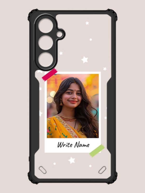 Custom Galaxy M35 5G Custom Hybrid Mobile Phone Case With Polaroid Picture Style Design