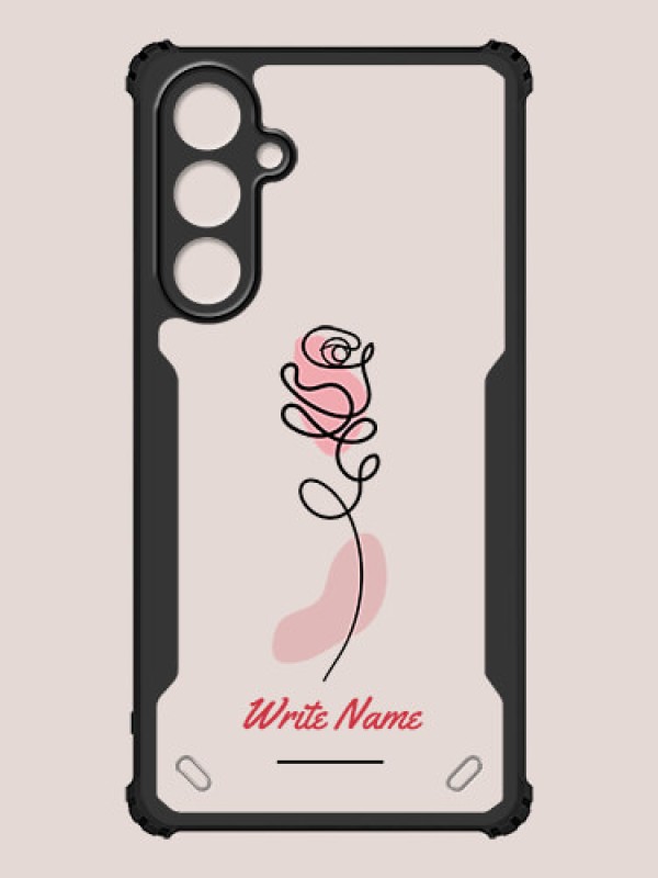 Custom Galaxy M35 5G Custom Hybrid Mobile Phone Case With Rose Flower Design