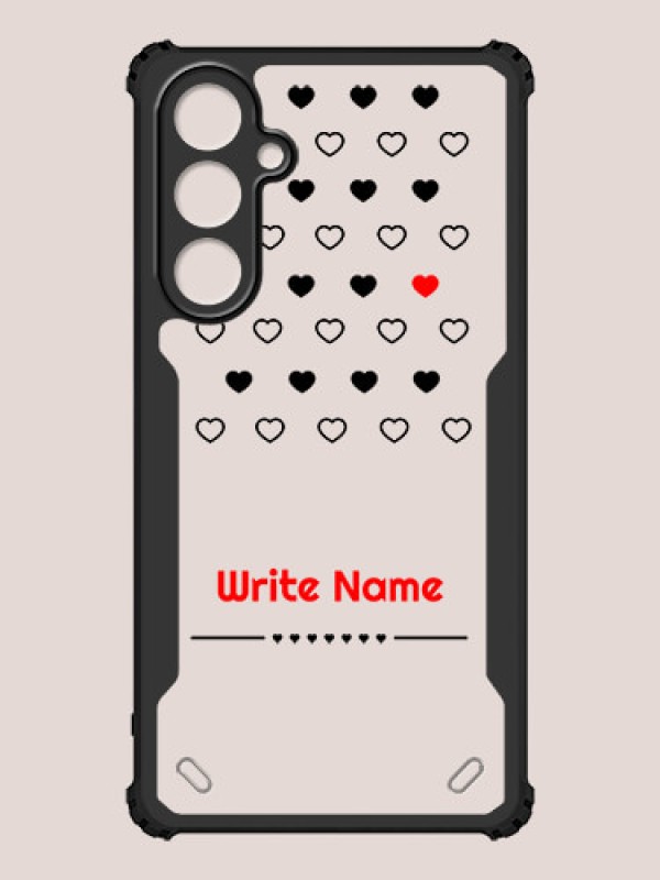 Custom Galaxy M35 5G Custom Hybrid Mobile Phone Case With Heart Themed Design