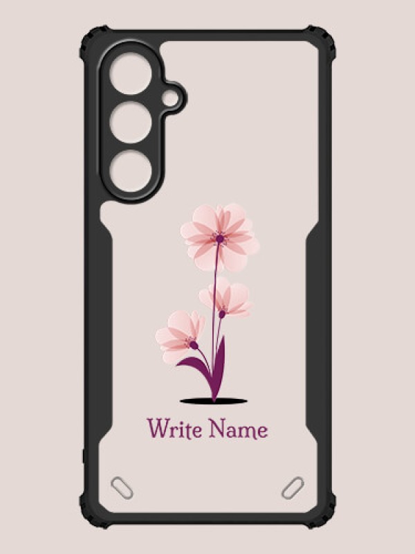 Custom Galaxy M35 5G Custom Hybrid Mobile Phone Case With Flower Design