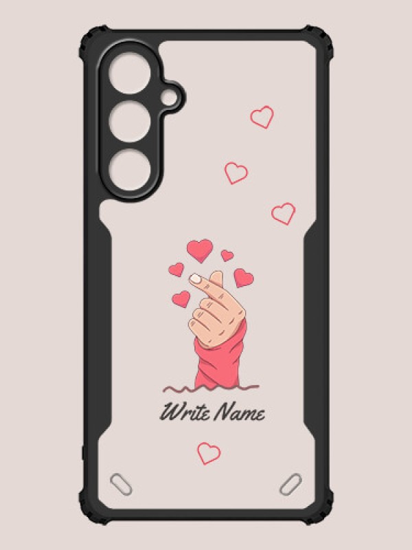 Custom Galaxy M35 5G Custom Hybrid Mobile Phone Case With Lovely Floating Hearts Design