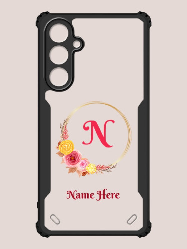 Custom Galaxy M35 5G Custom Hybrid Mobile Phone Case With Wreath Themed Design