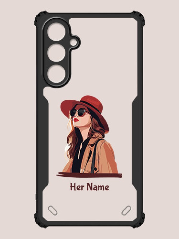 Custom Galaxy M35 5G Custom Hybrid Mobile Phone Case With Independent Woman Design