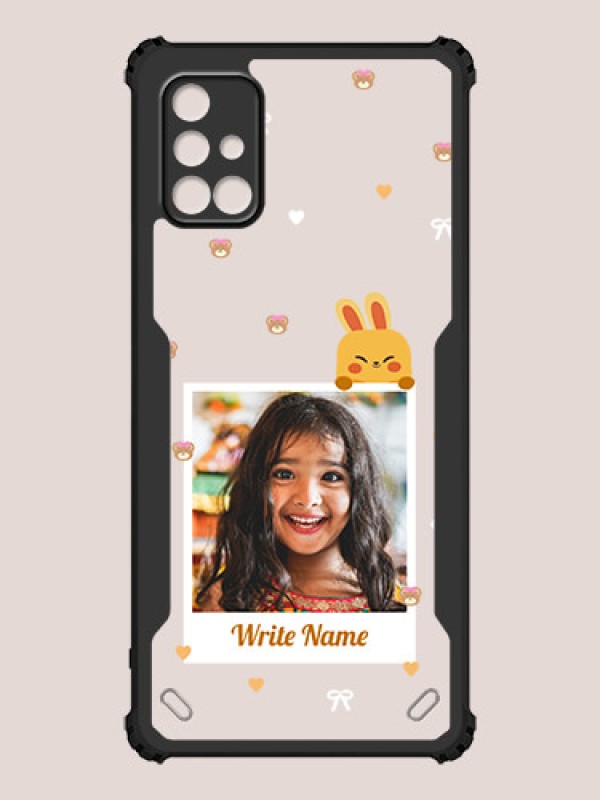 Custom Galaxy M51 Custom Hybrid Mobile Phone Case With Cute Yellow Mouse Themed Polaroid Picture Style Design