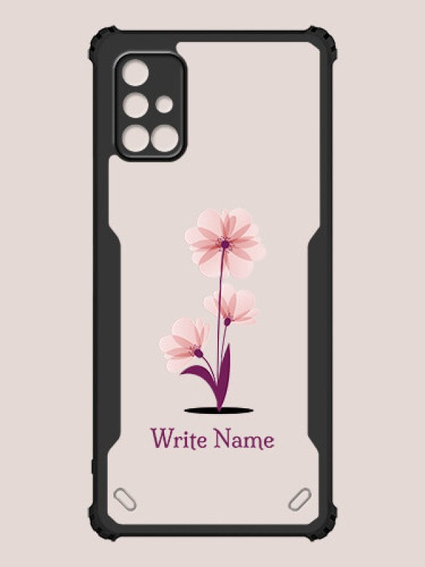 Custom Galaxy M51 Custom Hybrid Mobile Phone Case With Flower Design