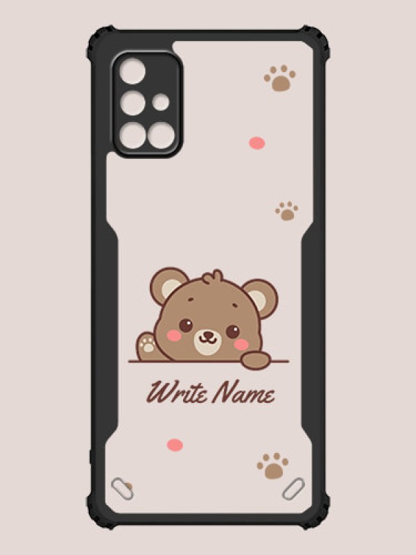 Custom Galaxy M51 Custom Hybrid Mobile Phone Case With Cute Bear Cub Design