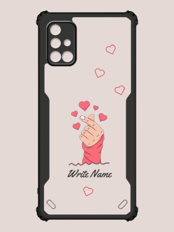 Custom Galaxy M51 Custom Hybrid Mobile Phone Case With Lovely Floating Hearts Design