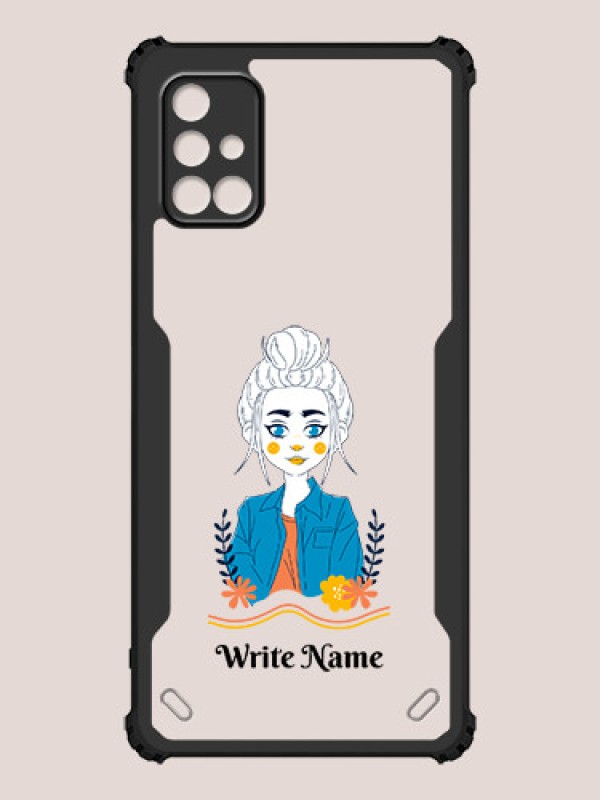 Custom Galaxy M51 Custom Hybrid Mobile Phone Case With Cute Cartoon Girl Design