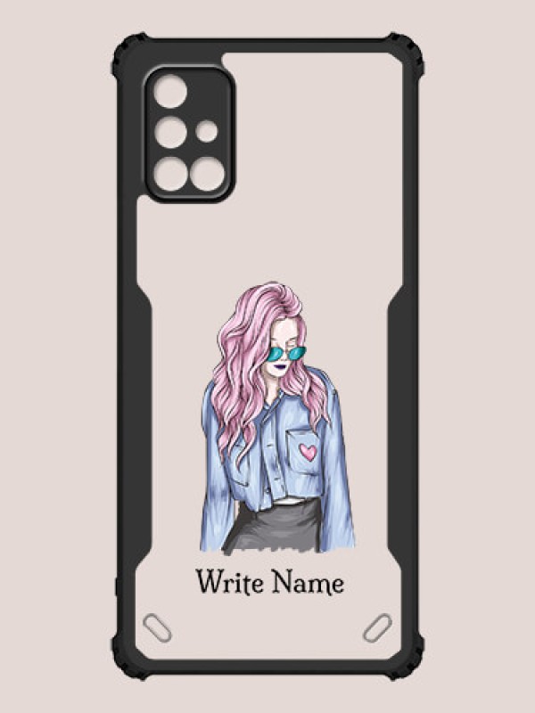 Custom Galaxy M51 Custom Hybrid Mobile Phone Case With Cool Girl Design