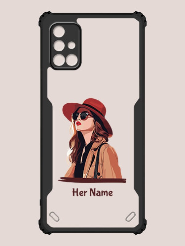 Custom Galaxy M51 Custom Hybrid Mobile Phone Case With Independent Woman Design