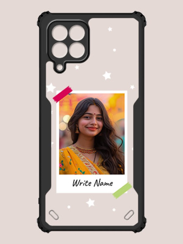 Custom Galaxy M53 5G Custom Hybrid Mobile Phone Case With Polaroid Picture Style Design