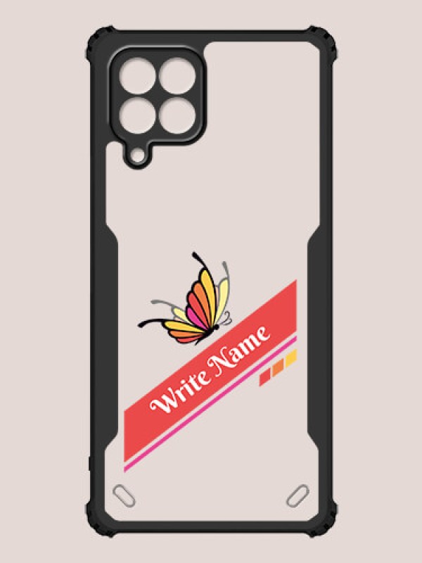 Custom Galaxy M53 5G Custom Hybrid Mobile Phone Case With Colorful Butterfly Design