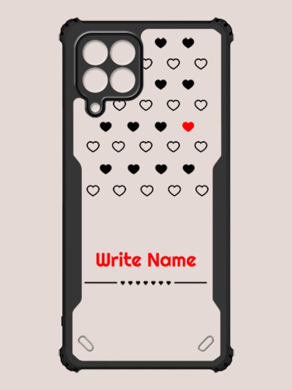 Custom Galaxy M53 5G Custom Hybrid Mobile Phone Case With Heart Themed Design