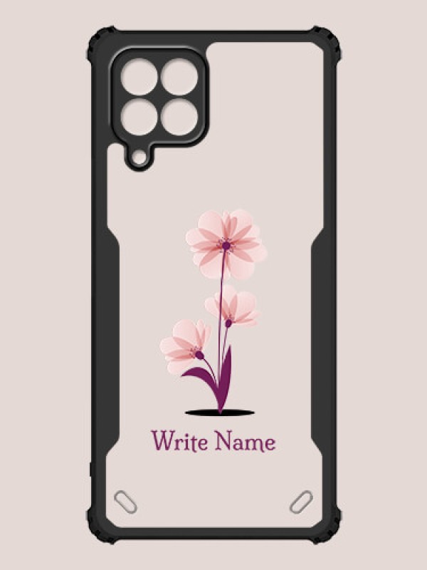 Custom Galaxy M53 5G Custom Hybrid Mobile Phone Case With Flower Design