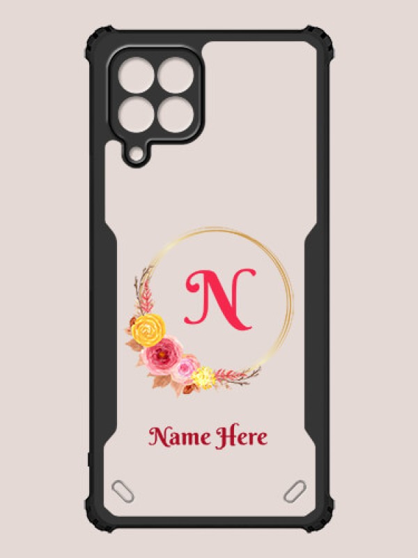 Custom Galaxy M53 5G Custom Hybrid Mobile Phone Case With Wreath Themed Design