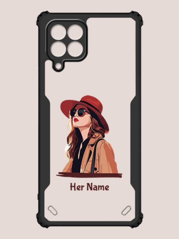 Custom Galaxy M53 5G Custom Hybrid Mobile Phone Case With Independent Woman Design