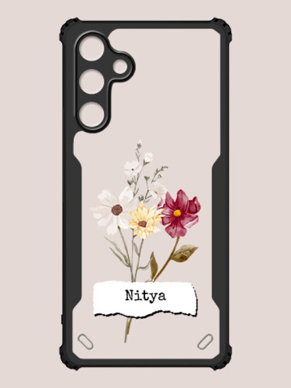 Custom Galaxy M55 5G Custom Hybrid Mobile Phone Case With Beautiful Flowers Design