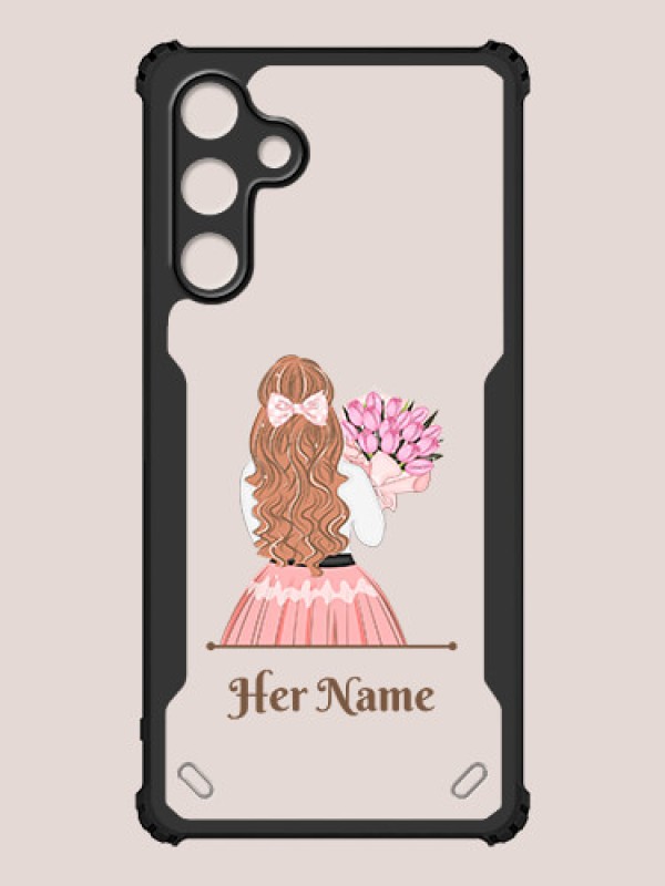 Custom Galaxy M55 5G Custom Hybrid Mobile Phone Case With Beautiful Woman Design