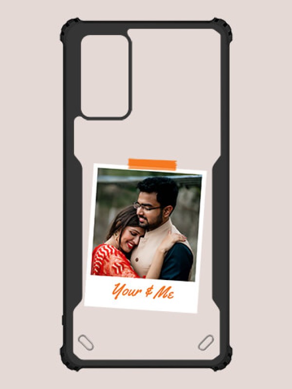Custom Galaxy Note 20 Custom Hybrid Mobile Phone Case With You and Me Themed Polaroid Picture Style Design