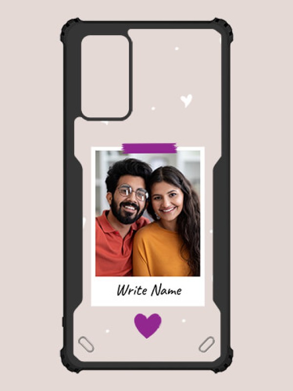 Custom Galaxy Note 20 Custom Hybrid Mobile Phone Case With Couple Themed Polaroid Picture Style Design