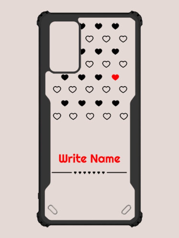 Custom Galaxy Note 20 Custom Hybrid Mobile Phone Case With Heart Themed Design