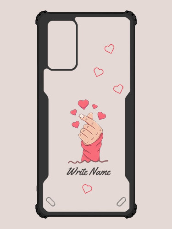 Custom Galaxy Note 20 Custom Hybrid Mobile Phone Case With Lovely Floating Hearts Design