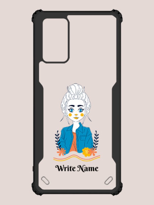 Custom Galaxy Note 20 Custom Hybrid Mobile Phone Case With Cute Cartoon Girl Design