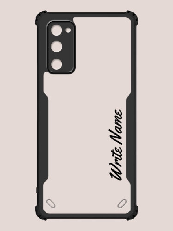 Custom Samsung Galaxy S20 FE 5G Custom Hybrid Mobile Phone Case With Simple Text Design