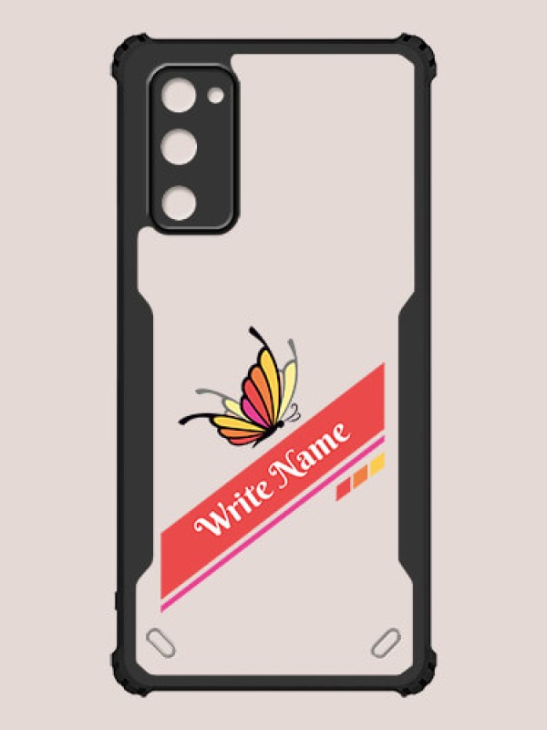 Custom Samsung Galaxy S20 FE 5G Custom Hybrid Mobile Phone Case With Colorful Butterfly Design