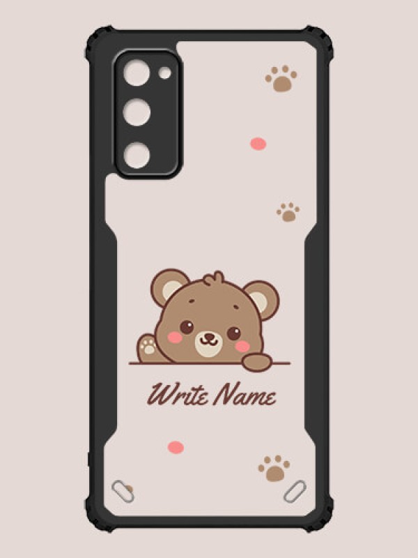 Custom Samsung Galaxy S20 FE 5G Custom Hybrid Mobile Phone Case With Cute Bear Cub Design