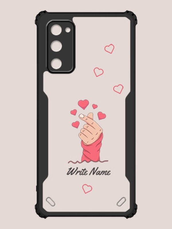 Custom Samsung Galaxy S20 FE 5G Custom Hybrid Mobile Phone Case With Lovely Floating Hearts Design