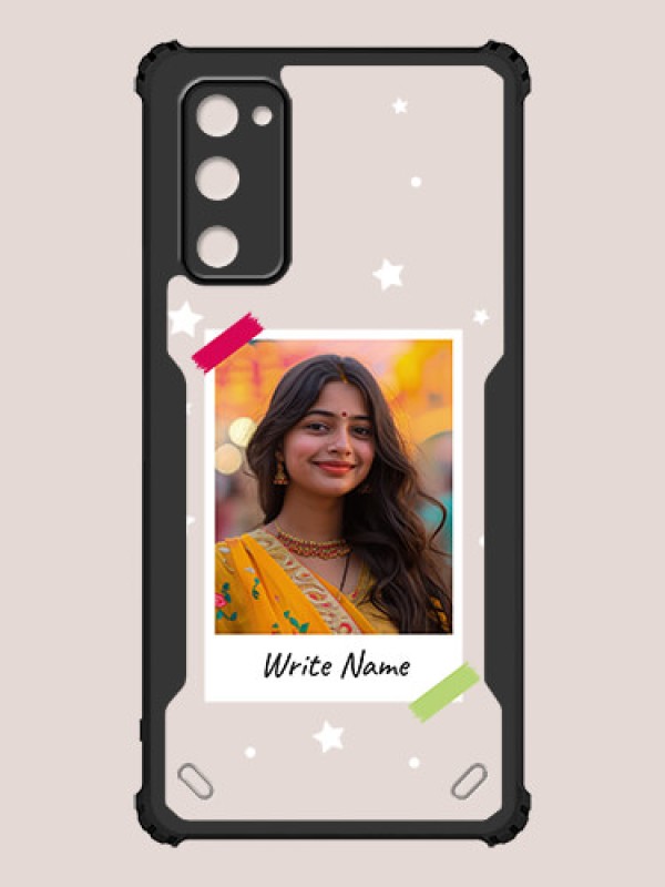 Custom Galaxy S20 FE Custom Hybrid Mobile Phone Case With Polaroid Picture Style Design